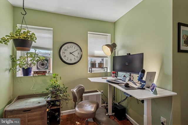 538 Moore St, Philadelphia, PA 19148 - office space with baseboards and wood finished floors