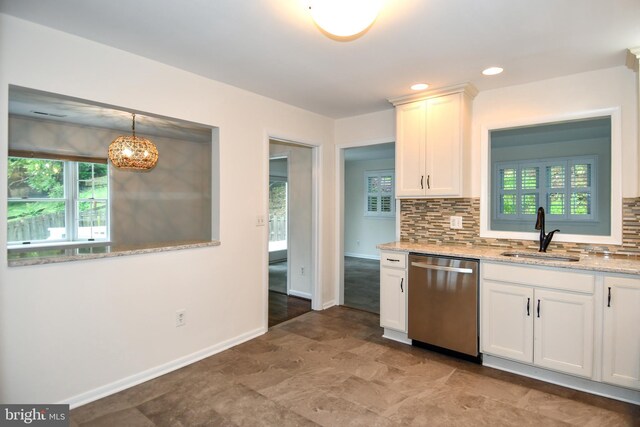 130 Great Lake Dr, Annapolis, MD 21403 - kitchen with dishwasher, a sink, healthy amount of natural light, white cabinets, and recessed lighting