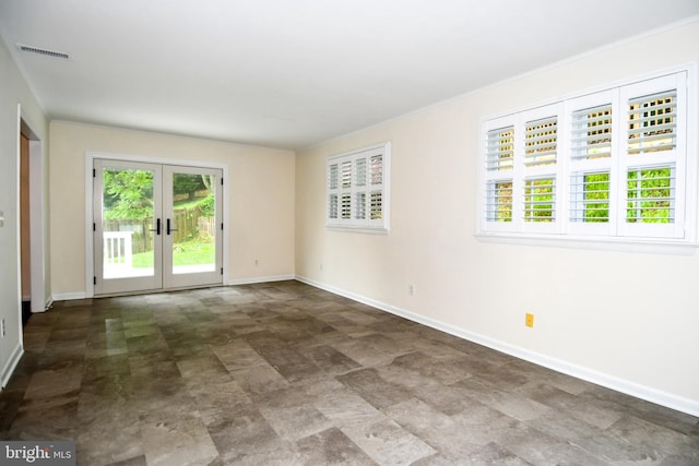 130 Great Lake Dr, Annapolis, MD 21403 - empty room with french doors, plenty of natural light, and baseboards