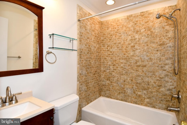 130 Great Lake Dr, Annapolis, MD 21403 - bathroom with toilet, shower / bathtub combination, and vanity