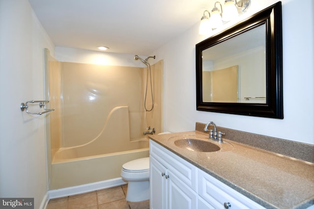 130 Great Lake Dr, Annapolis, MD 21403 - full bathroom featuring tile patterned floors, toilet, vanity, and shower / washtub combination