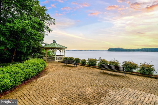 130 Great Lake Dr, Annapolis, MD 21403 - view of community with a gazebo and a water view