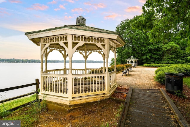 130 Great Lake Dr, Annapolis, MD 21403 - view of property's community with a gazebo and a water view