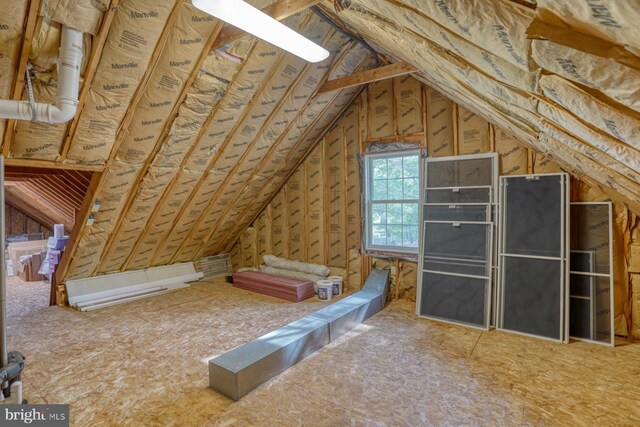 view of attic