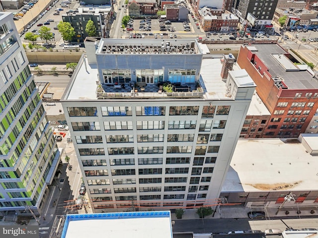 aerial view featuring a view of city