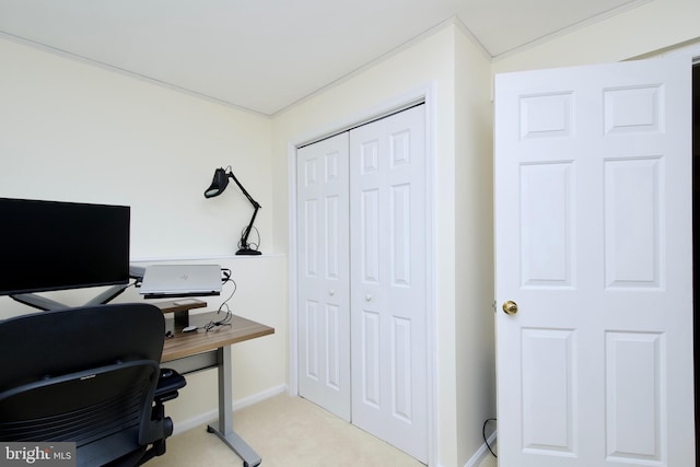 6601 Thomas Grant Ct, Alexandria, VA 22315 - office area featuring light colored carpet and baseboards
