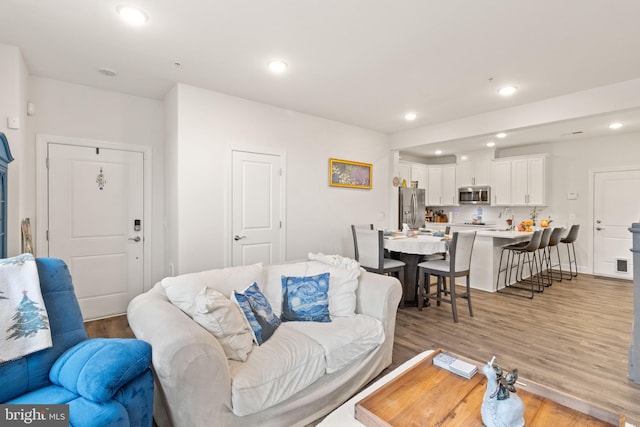 10424 Ratcliffe Trl, Manassas, VA 20110 - living room featuring light wood-style flooring and recessed lighting
