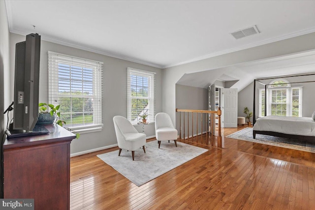 1301 Kelly Ct, Herndon, VA 20170 - bedroom featuring hardwood / wood-style floors, ornamental molding, and baseboards