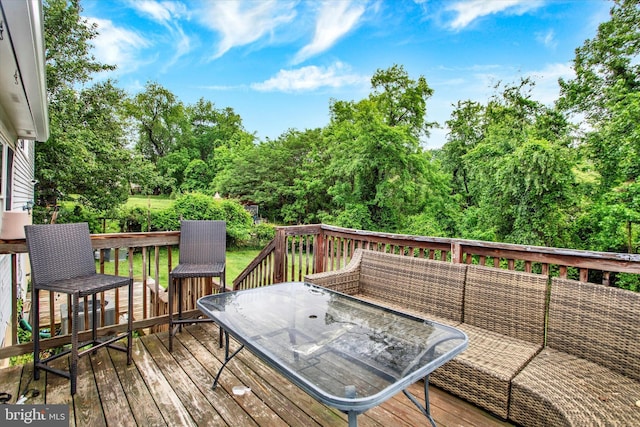6608 Eaglewing Ln, Fort Washington, MD 20744 - deck with view of scattered trees