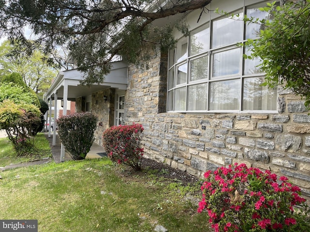 7757 Green Valley Rd, Wyncote, PA 19095 - view of property exterior with stone siding