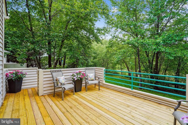 1145 Water Pointe Ln, Reston, VA 20194 - deck featuring view of scattered trees