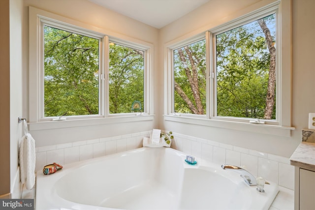 1145 Water Pointe Ln, Reston, VA 20194 - full bathroom featuring healthy amount of natural light, a bath, and vanity
