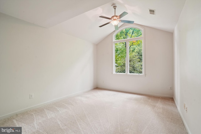 1145 Water Pointe Ln, Reston, VA 20194 - additional living space featuring ceiling fan, carpet flooring, lofted ceiling, and baseboards