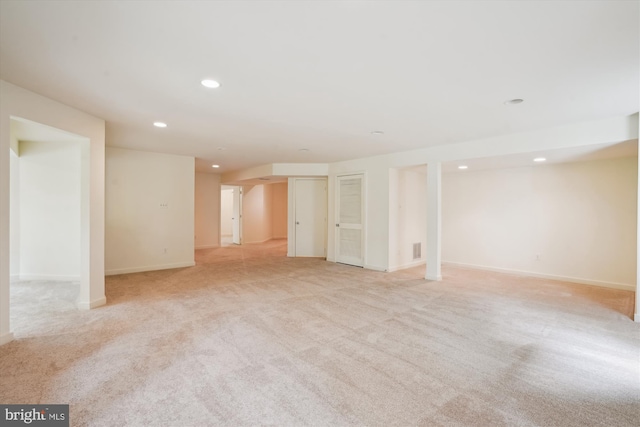 1145 Water Pointe Ln, Reston, VA 20194 - finished basement featuring recessed lighting, light colored carpet, and baseboards