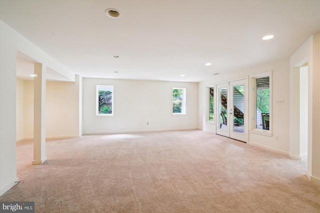 1145 Water Pointe Ln, Reston, VA 20194 - empty room with light carpet, plenty of natural light, baseboards, and recessed lighting