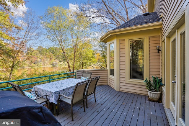 1145 Water Pointe Ln, Reston, VA 20194 - wooden deck with outdoor dining space
