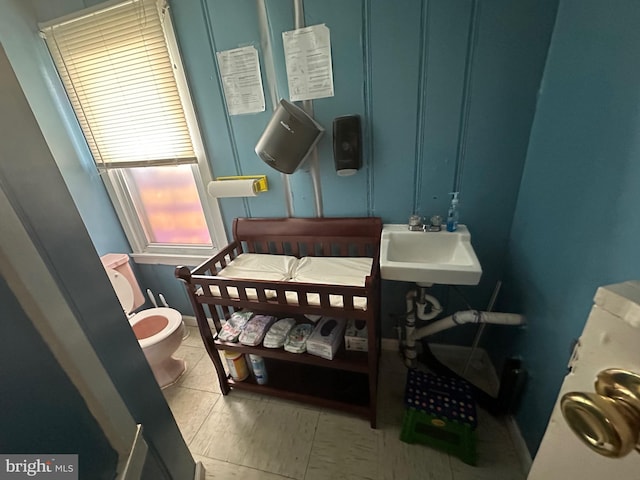 interior space with a sink
