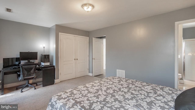 11400 Rolling Green Pl, Hagerstown, MD 21742 - bedroom featuring light carpet, baseboards, a closet, and visible vents
