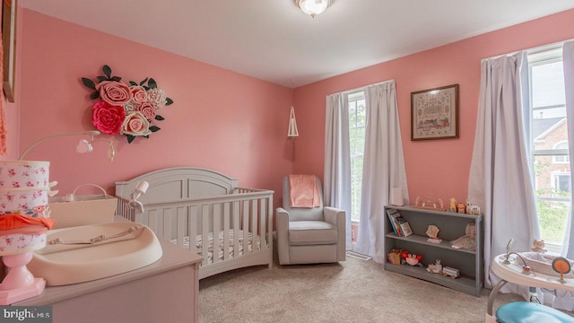 11400 Rolling Green Pl, Hagerstown, MD 21742 - carpeted bedroom featuring a nursery area and multiple windows