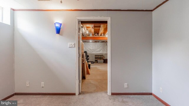 11400 Rolling Green Pl, Hagerstown, MD 21742 - interior space with baseboards, ornamental molding, and carpet floors