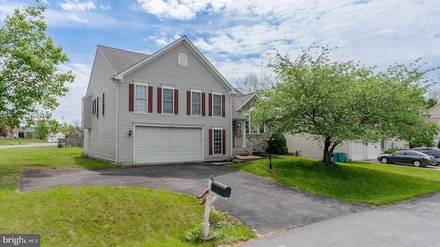 11400 Rolling Green Pl, Hagerstown, MD 21742 - view of front of property with an attached garage, driveway, and a front lawn