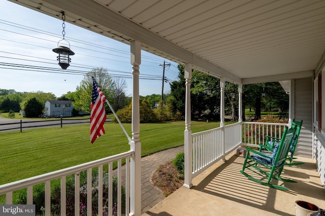 view of patio / terrace featuring a porch