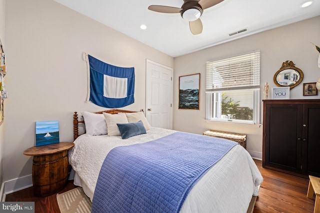 106 Boundary, Saint Michaels, MD 21663 - bedroom featuring recessed lighting, baseboards, visible vents, and wood finished floors