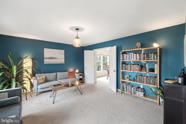 9033 Allington Manor Cir W, Frederick, MD 21703 - living room featuring carpet flooring and baseboards