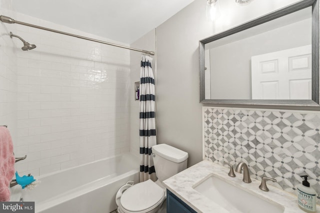 9033 Allington Manor Cir W, Frederick, MD 21703 - bathroom with vanity, toilet, backsplash, and shower / bathtub combination with curtain