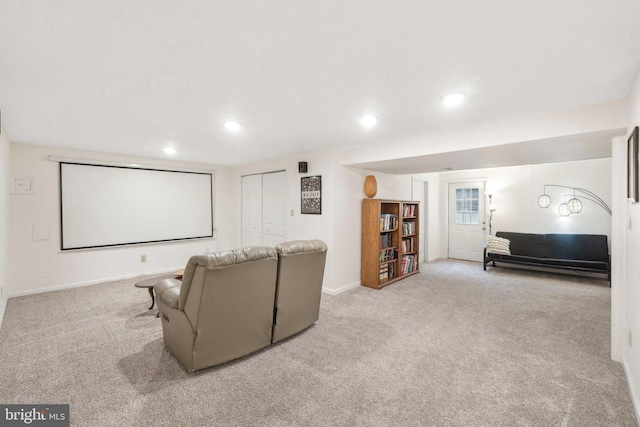 9033 Allington Manor Cir W, Frederick, MD 21703 - carpeted cinema room with baseboards and recessed lighting