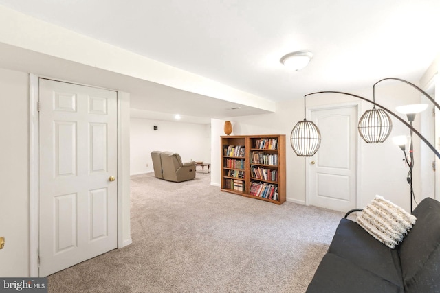 9033 Allington Manor Cir W, Frederick, MD 21703 - living area featuring baseboards and carpet flooring