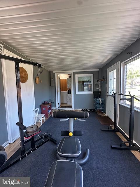 view of exercise room