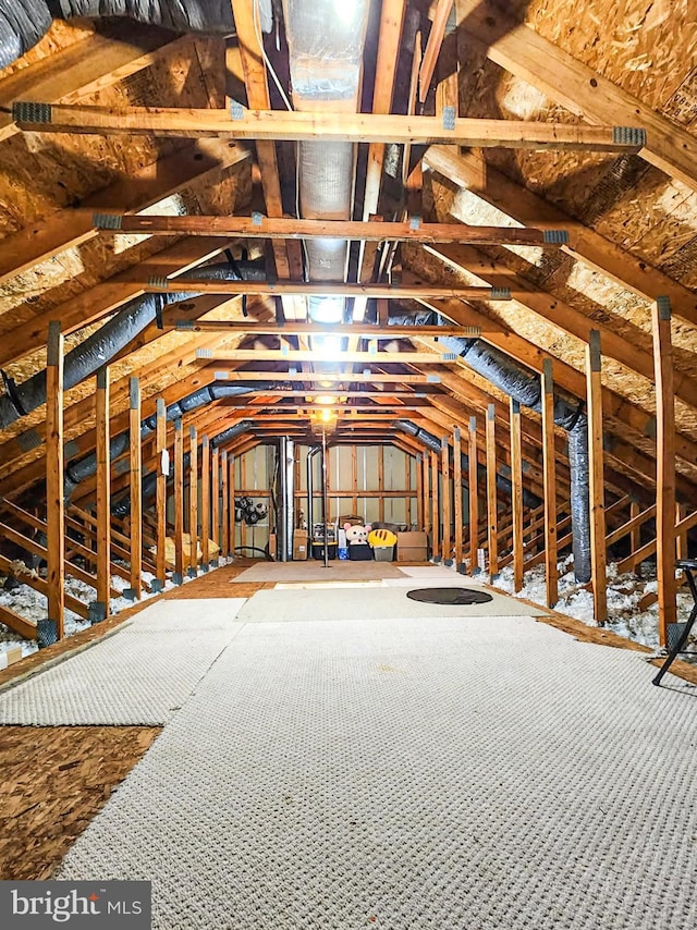 view of attic