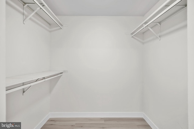 spacious closet with light wood-style floors