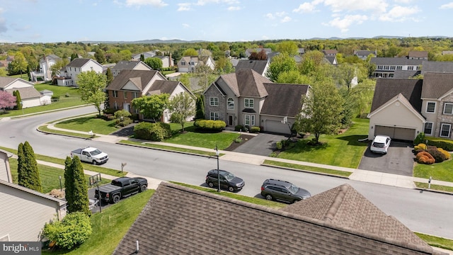 birds eye view of property featuring a residential view