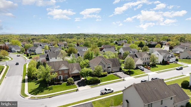 bird's eye view featuring a residential view