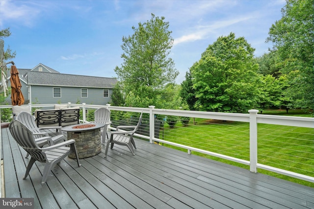 723 Ann Dr, Kennett Square, PA 19348 - deck with a fire pit and a yard