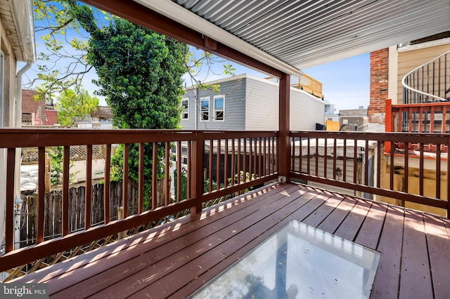 view of wooden deck