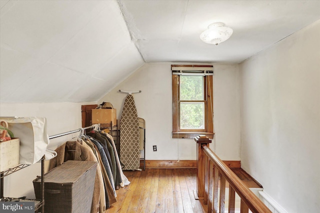 21194 Main St, Shade Gap, PA 17255 - walk in closet with hardwood / wood-style flooring and vaulted ceiling