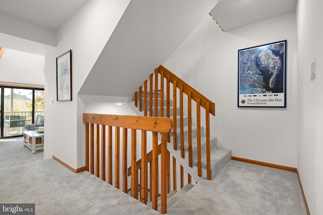 39947 Narrows Rd Unit 13, Fenwick Island, DE 19944 - stairs featuring carpet floors and baseboards