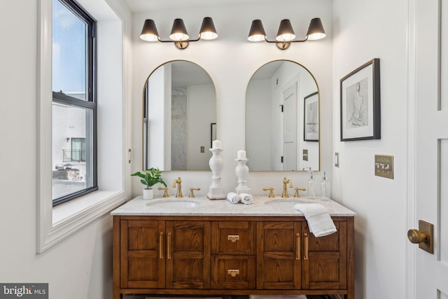 213 Morris St, Philadelphia, PA 19148 - bathroom with double vanity and a sink