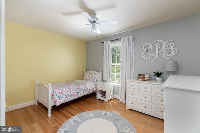 10808 Fieldwood Dr, Fairfax, VA 22030 - bedroom featuring light wood-type flooring, baseboards, and ceiling fan