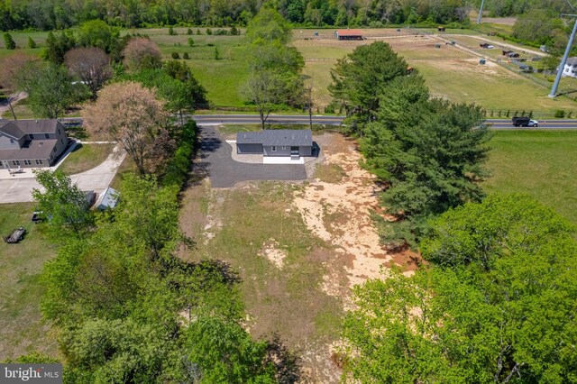 drone / aerial view featuring a rural view