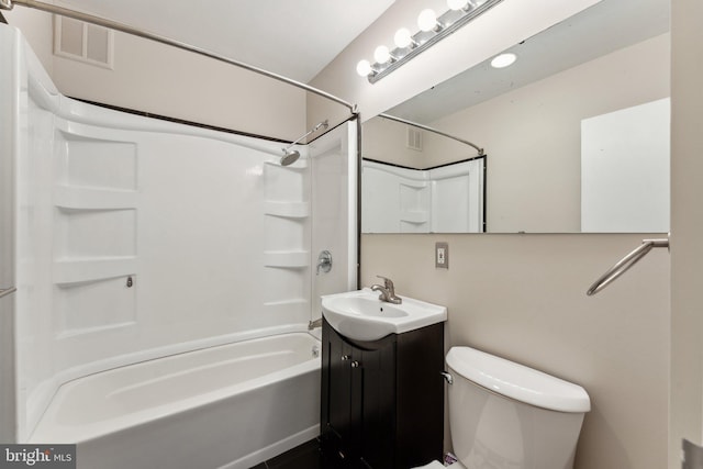 3701 5th St S Unit 212, Arlington, VA 22204 - full bathroom featuring shower / bath combination, vanity, and toilet