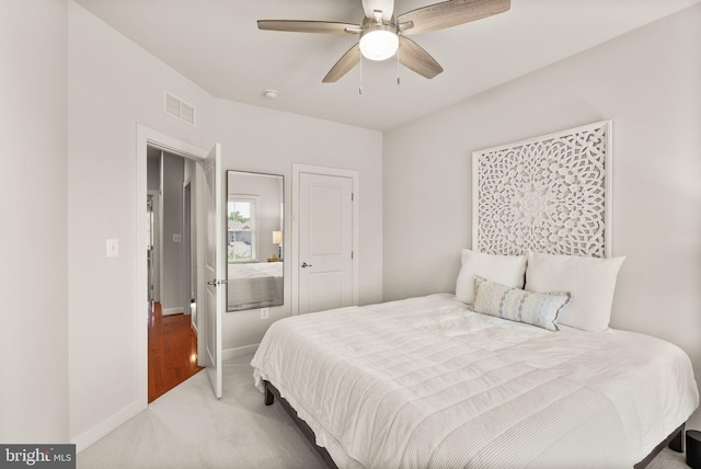 20790 Duxbury Ter, Ashburn, VA 20147 - bedroom featuring light carpet and a ceiling fan