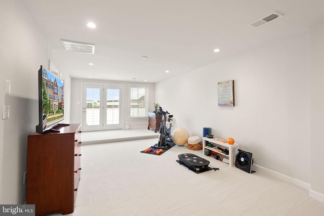 20790 Duxbury Ter, Ashburn, VA 20147 - exercise room with carpet and recessed lighting