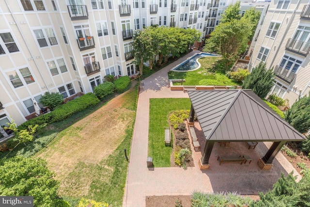 surrounding community with a gazebo