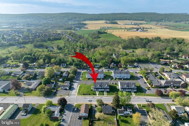 bird's eye view featuring a residential view