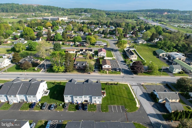 aerial view with a residential view