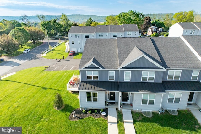 aerial view with a residential view